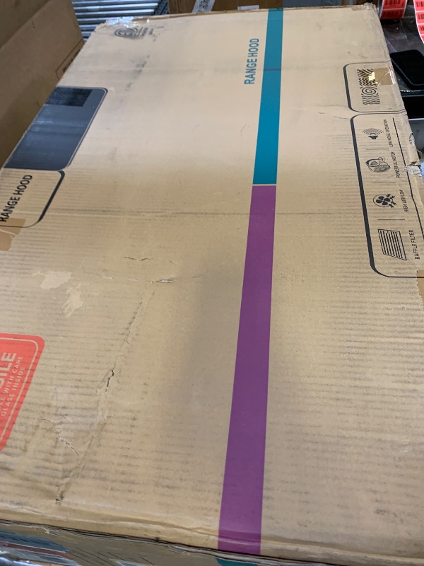 Photo 1 of JOCO 36 Inch Wall Mount Range Hood, 900 CFM Stainless Steel Kitchen Chimney Vent Hood, Convertible for Ducted or Ductless Installation, 4-Speed Knob Control P02-36K