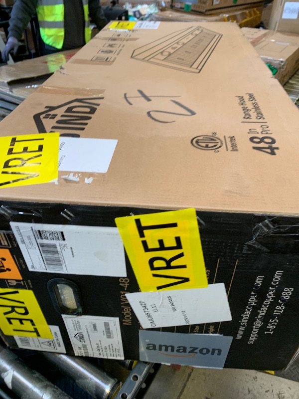 Photo 1 of CT Copper Tailor Built-in Range Hood Insert Vent 48 Inch, 1150 CFM with 4-Speed Fan, LED Light, Dishwasher-safe Baffle Filter,Stainless Steel