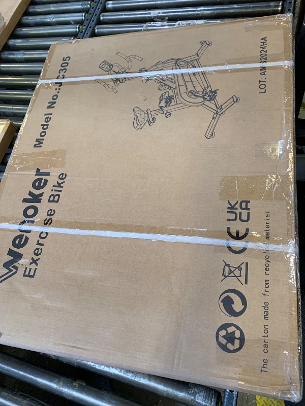 Photo 1 of Wenoker Exercise Bike for Home – 350LB Indoor Cycling Bike, Low Noise Stationary Spin Bike with App Sync, Adjustable Seat, LCD Monitor, Smooth & Quiet for Cardio Workout