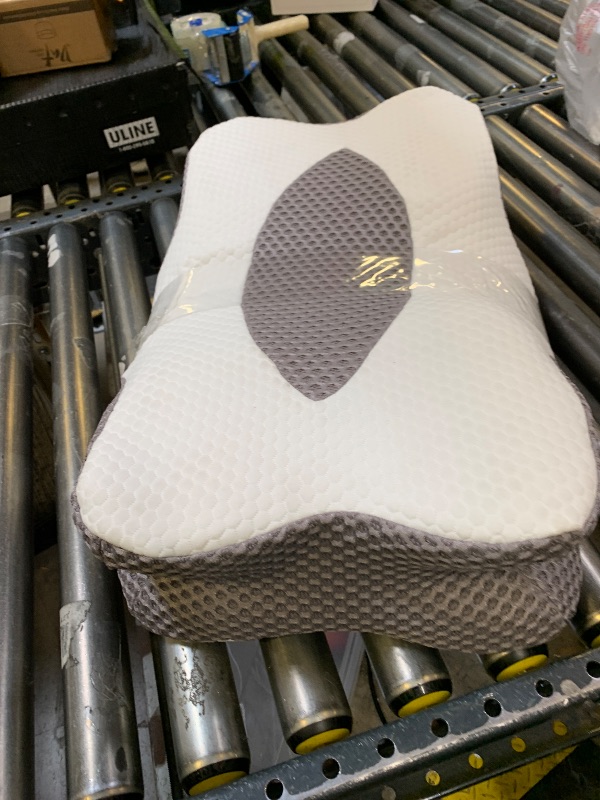 Photo 1 of Anvo Cervical Pillow for Neck Pain Relief - Neck Pillows for Pain Relief Sleeping - Pillow for Neck and Shoulder Pain - Ergonomic Design for Side Back Stomach Sleeper-Taupe Queen Firm