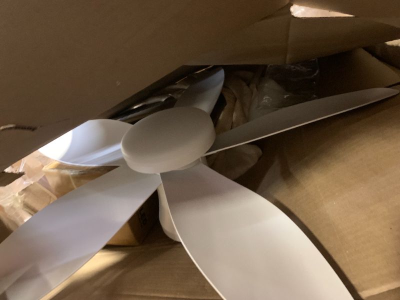 Photo 1 of Orabriz 35 Inch Ceiling Fan with Lights and Remote Control, Quiet Modern Low Profile Fan Light with 6 Speeds, Dimmable LED, Reversible Blades for Bedroom Living Room Indoor/Outdoor, White