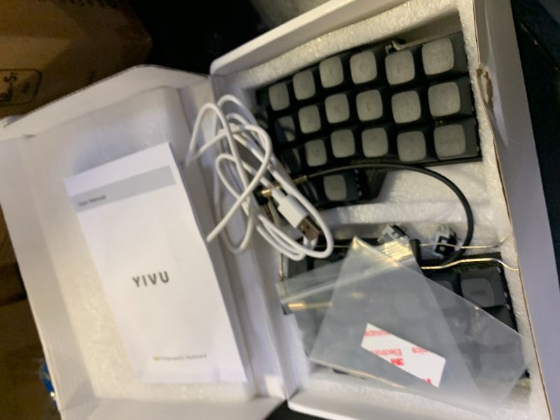 Photo 1 of YIVU CORNE V4 Wired Split Mechanical Keyboard, 40% 3x6 Ortholinear Layout, Ergonomic Support, QMK/Vial Programmable, Hot-swappable RGB Gaming Keyboard, Pre-Lubricated Linear Switches