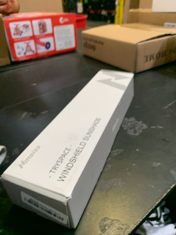 Photo 1 of [Upgraded] Nmoiss Windshield Sun Shade Umbrella - [Vinyl Coating Heat Shield] Protect Car from Sun Rays & Heat Damage Keep Cool and Protect Interior, Spring Structure Edge Medium 56" L x 31" W