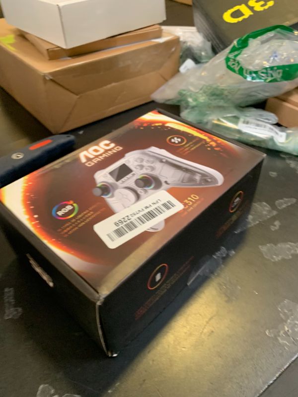 Photo 1 of AOC PC Controller — Interactive Screen Wireless Controller Compatible with PC/Switch/Switch 2/iOS/Android, Hall Effect Joystick & Triggers, RGB Lighting, Adjustable Vibration/Turbo, 1000mAh Battery(Black)