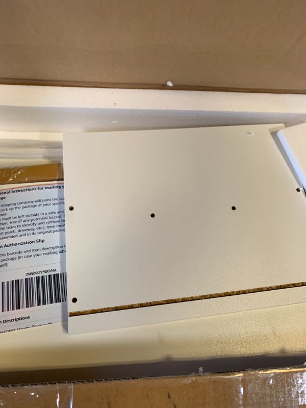 Photo 1 of COMHOMA Vanity Desk with Mirror and Lights, Makeup Vanity Table with 4 Drawers & Storage Shelves, Large HD Mirror, 3 Color Modes & Adjustable Brightness, Modern Dressing Table for Bedroom, White/Gold