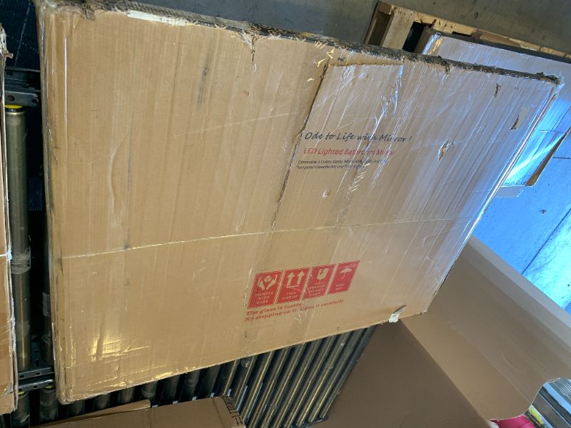 Photo 1 of ODDSAN 55x40 inch Large LED Mirror for Bathroom, Lighted Vanity Mirror for Wall, Dimmable, Anti-Fog, Shatter-Proof, ETL Listed (Front Lights + Backlit)