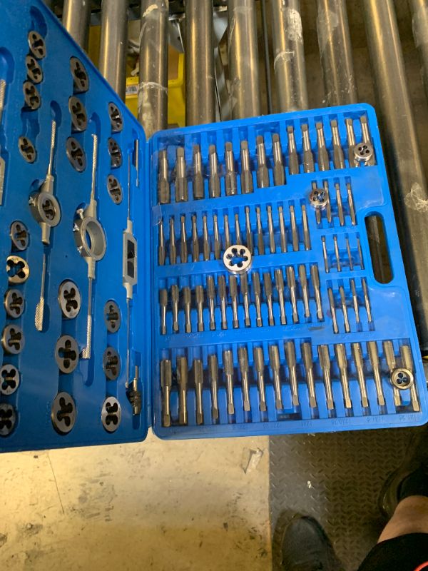 Photo 1 of 110-Piece Metric Tap and Die Set, M2 to M18 Thread Repair Kit, Complete Tap & Die Sets with Storage Case for Cutting Internal and External Threads