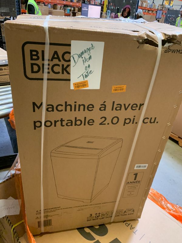 Photo 1 of --FACTORY SEALED--BLACK+DECKER Small Portable Washer, Washing Machine for Household Use, Portable Washer 2.0 Cu. Ft. with 6 Cycles, Transparent Lid & LED Display --FACTORY SEALED--