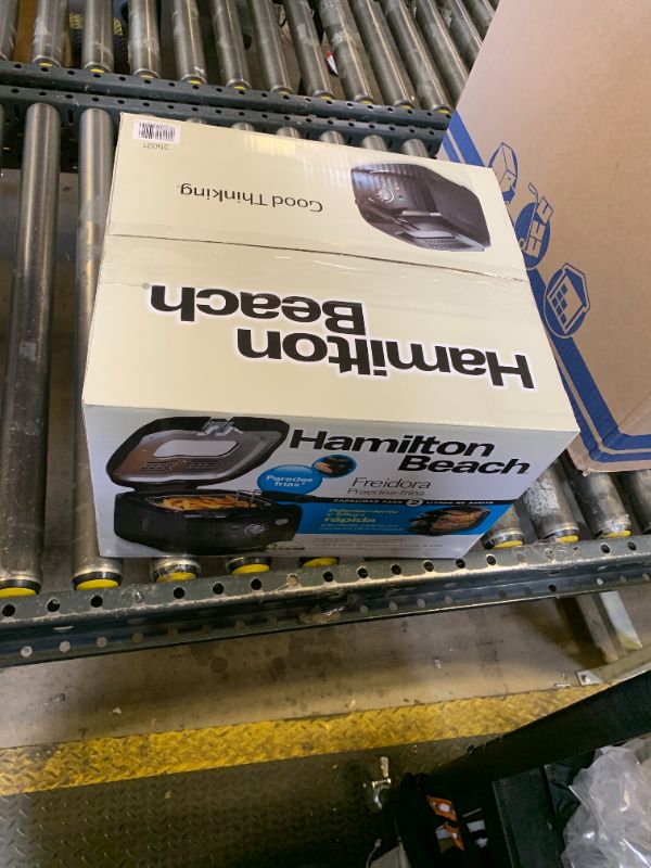 Photo 1 of Hamilton Beach Cool Touch Electric Deep Fryer with Basket and Lid, 2 Liters / 8 Cups Oil Capacity, Adjustable Temperature, 1500 Watts for Fast Heat-up, viewing Window Easy to Clean, Black (35021)