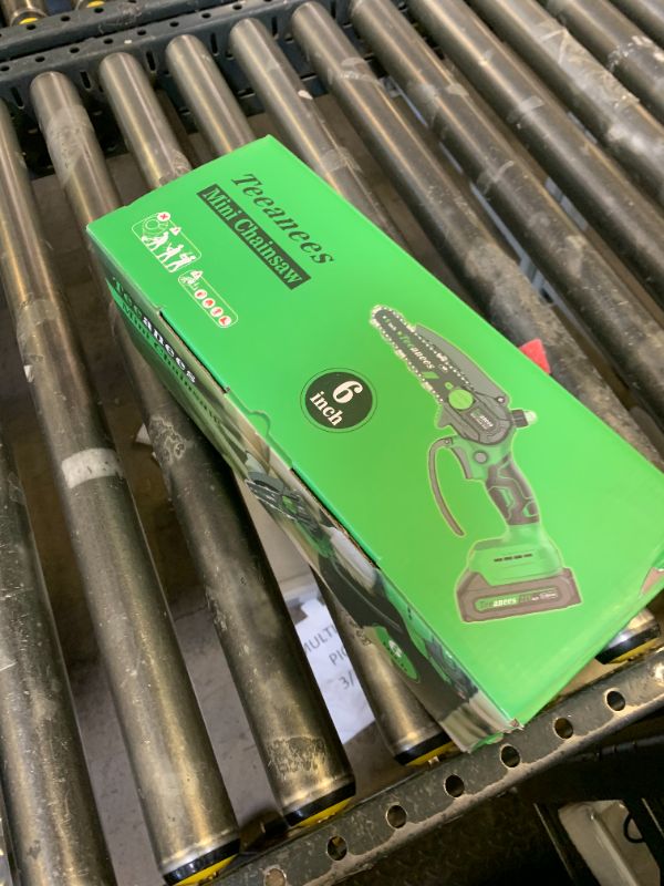 Photo 1 of Mini Chainsaw Cordless 6 Inch With 1 Batterie three chains Portable Small Electric Pruning saw for Wood Cutting,Tree Trimming, Garden & Household Use Stocking Stuffers Gift for Men Dad Husband