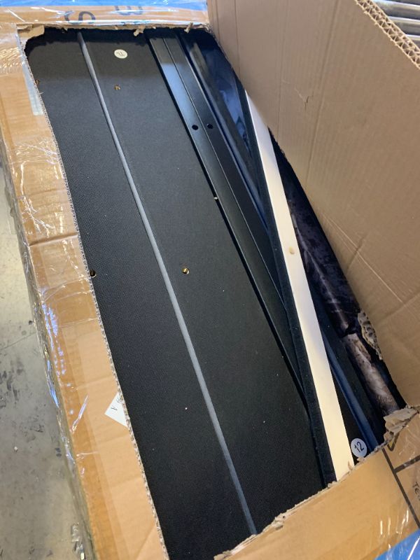 Photo 1 of GarveeHome Queen Bed Frame with Storage Headboard& Charging Station, Velvet Upholstered Queen Platform Bed Frame with 4 Drawers&Wooden Slat Support, Noise Free Design, Easy to Assemble, Grey