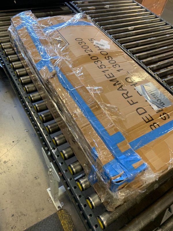 Photo 1 of GarveeHome Queen Bed Frame with Storage Headboard& Charging Station, Velvet Upholstered Queen Platform Bed Frame with 4 Drawers&Wooden Slat Support, Noise Free Design, Easy to Assemble, Grey