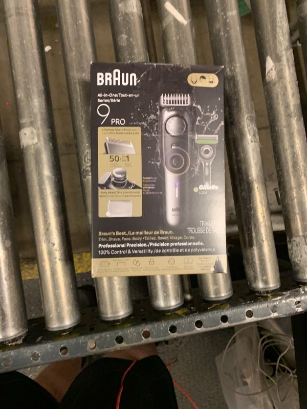 Photo 1 of Braun Series 9 PRO All-in-One Beard & Body Grooming Kit for Men, Cordless Trimmer, Hair Clippers & Shaver for Face, Hair & Body with Gillette Labs Razor, AIO 9550