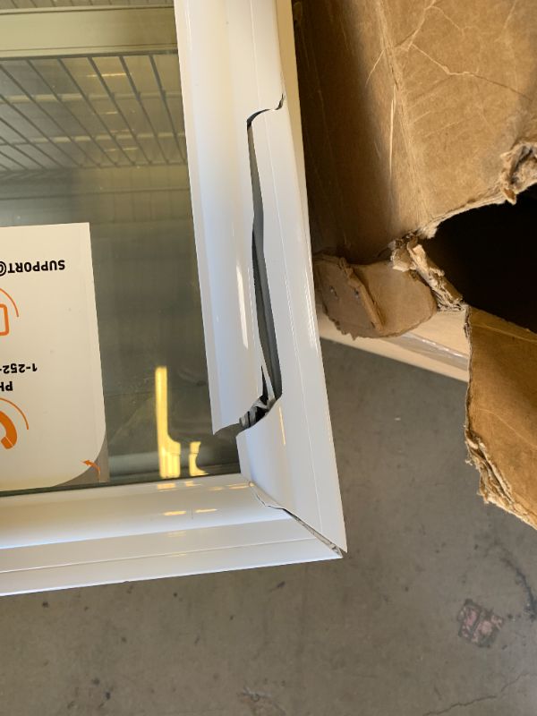 Photo 1 of --MINOR DAMAGE--Tylza Commercial Refrigerator with Glass Door Display Beverage Fridge, 360L Upright Beverage Cooler Merchandiser with Rebound Door, Fast Cooling, Low Noise, White --MINOR DAMAGE--