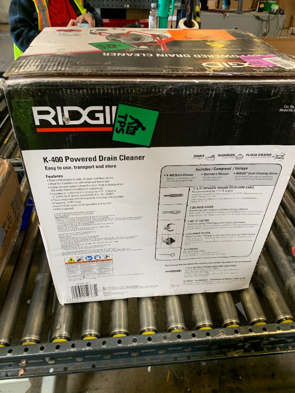 Photo 1 of RIDGID 52363 Model K-400 Drain Cleaning 120-Volt Drum Machine Kit with C-32IW 3/8" x 75' Cable