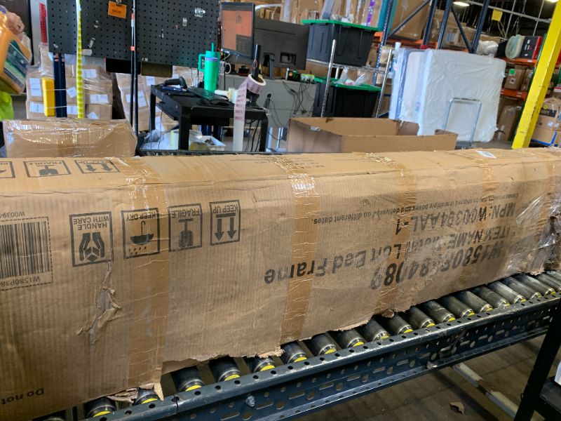 Photo 1 of Bellemave Queen Loft Bed Frame with Storage Stairs, Beside Shelf & Wardrobe, Metal Queen Size Loft Bed with USB Ports&LED Light, Large Under-Bed Space Loft Beds for Adults,Teens, Kids, Black Natural