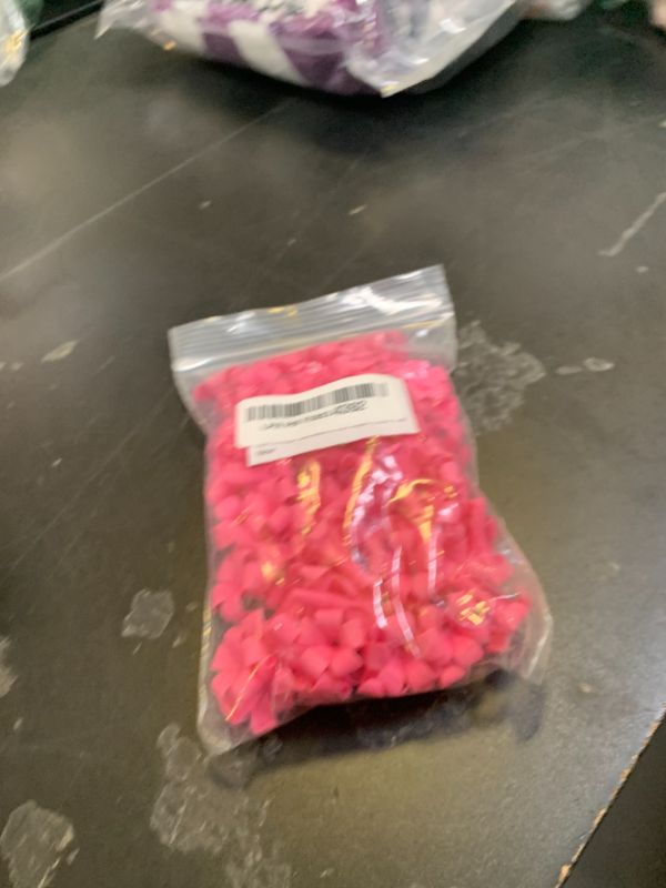 Photo 1 of 100 PCS Small Puakenikeni (02) Clay Beads for Jewelry Making DIY Craft Supplies (Dark Pink)