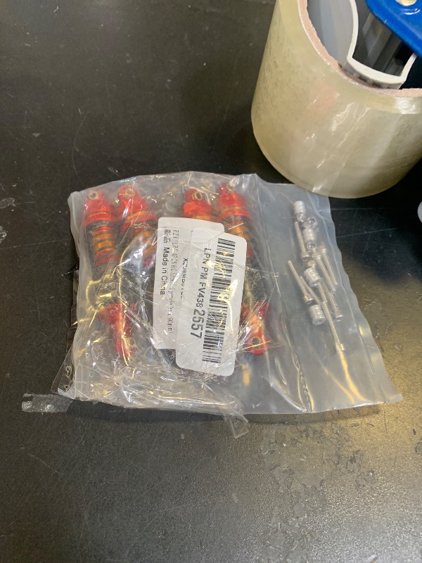 Photo 1 of RZXYLRC 4PCS RC Shock Absorber Set RC Dampers for 1/10 RC Crawler Axial SCX10 90046 AXI231017 TRX-4 D90 Wraith Metal Upgrade (red, 90mm)
