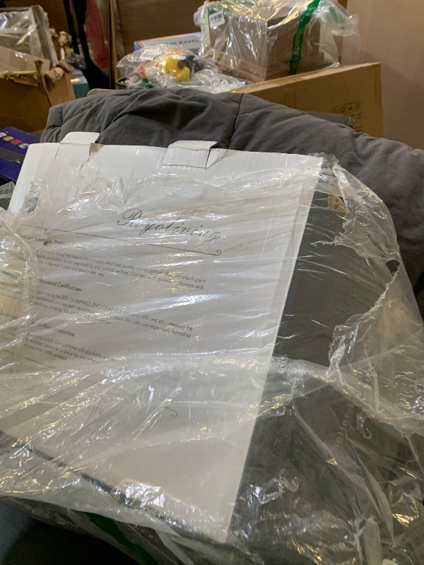 Photo 1 of Royoliving Premium Feathers Down Duvet Insert Comforter California King Size Gray All Season Medium Warmth Grey 100% Cotton Cover with Corner Tabs (108x98, 67 oz)