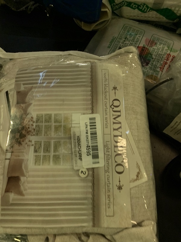 Photo 1 of 96 Inch Living Room Curtains Natural Taupe Linen Pleated Drapes Back Tab Ceiling Track 8ft Light Filtering Privacy Rustic Cabin Farmhouse Sheer Window Curtain Decor Design for Bedroom 2 Panels Set