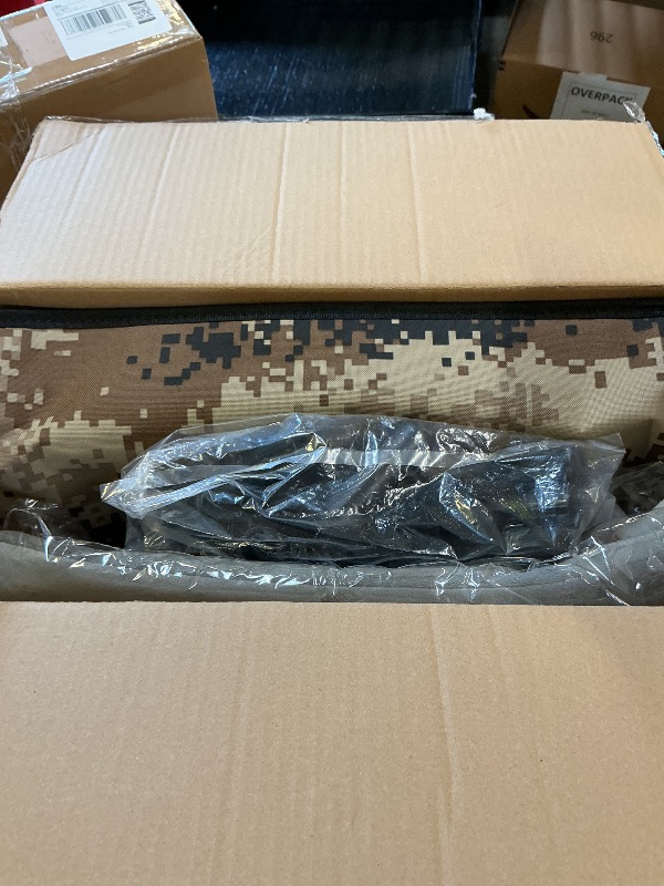 Photo 1 of Indestructible Heated Cat House for Outside Winter, 100% Waterproof, Safe Escape Door, Insulated Outdoor Cat Shelter with Heater for Feral Barn Cat Kitty (Desert Camouflage, 13"x17"x18")