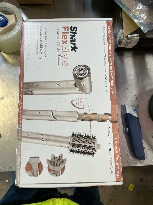 Photo 1 of Shark FlexStyle Air Styling & Drying System, Powerful Hair Blow Dryer & Multi-Styler with Auto-Wrap Curlers, Curl-Defining Diffuser, Oval Brush, & Concentrator Attachment, Stone, HD435