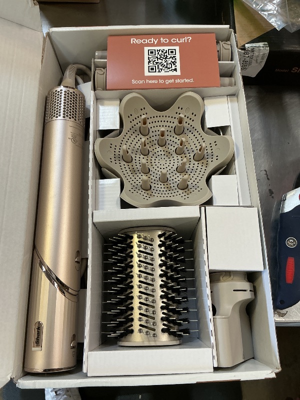 Photo 1 of Shark FlexStyle Air Styling & Drying System, Powerful Hair Blow Dryer & Multi-Styler with Auto-Wrap Curlers, Curl-Defining Diffuser, Oval Brush, & Concentrator Attachment, Stone, HD435