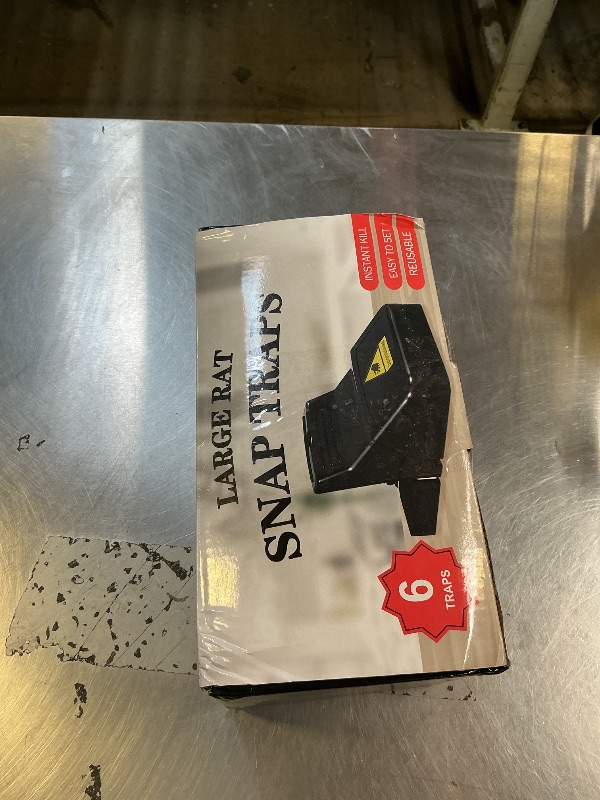 Photo 1 of Feeke Rat Trap, Large Mouse Traps, Mouse Traps Indoor for Home, Instant Kill Traps for Mouse Rat Chipmunk, Quick Set Up and Reusable - 6 Pack, Black