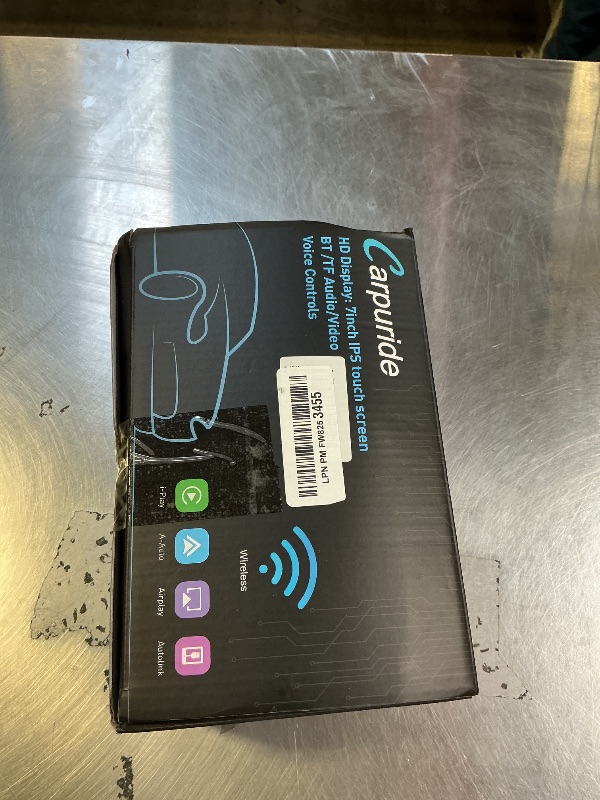Photo 1 of Carpuride W703 Wireless CarPlay for Apple CarPlay & Android Auto, 7" IPS Portable Car Audio Receivers with 4K Front and 1080P Backup Cam, Loop Recording/Mirror Link/Light & G-Sensor/Siri/Navigation/FM