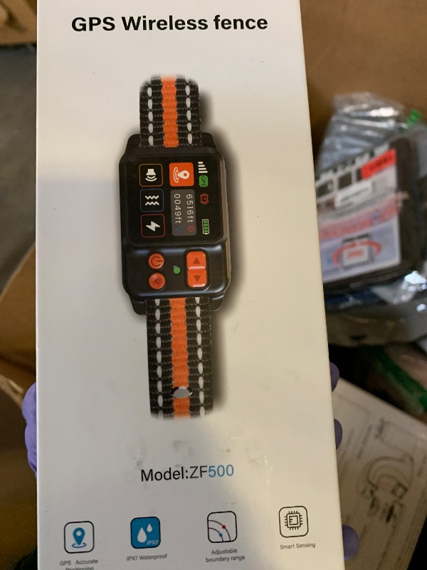 Photo 1 of DJNFGQ GPS Wireless Dog Fence System, Electric Electric Dog Fence Using GPS Electric Satellite Technology, IPX7 Waterproof Rechargeable Design, GPS Dog Collar has 2 Modes Circular and Free-Form Fence