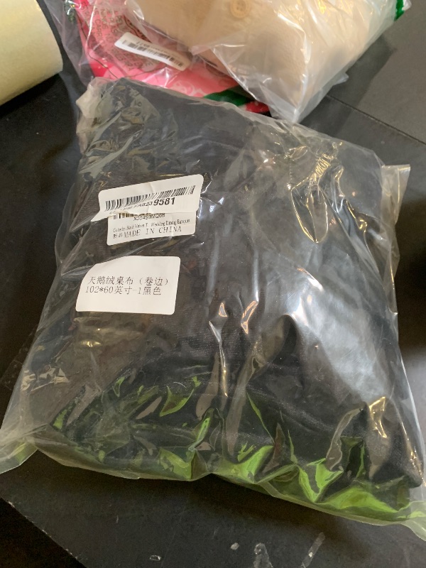 Photo 1 of Cobedzy Black Velvet Tablecloth, 60 x 102 Inch Rectangle Table Cover, Black Velvet Table Cloth Smooth Luxury Tablecloth for Party Wedding Dining Banquet