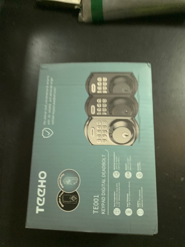 Photo 1 of TEEHO TE001 Keyless Entry Door Lock with Keypad - Smart Deadbolt Lock for Front Door with 2 Keys - Auto Lock - Easy Installation - Matte Black