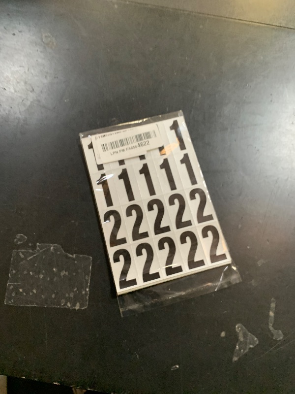 Photo 1 of 1.5 inch Self Adhesive Numbers for Mailbox, House Numbers, Reflective Mailbox Number, Trash Cans Number, for Outside, 300 PCS (Black/White)