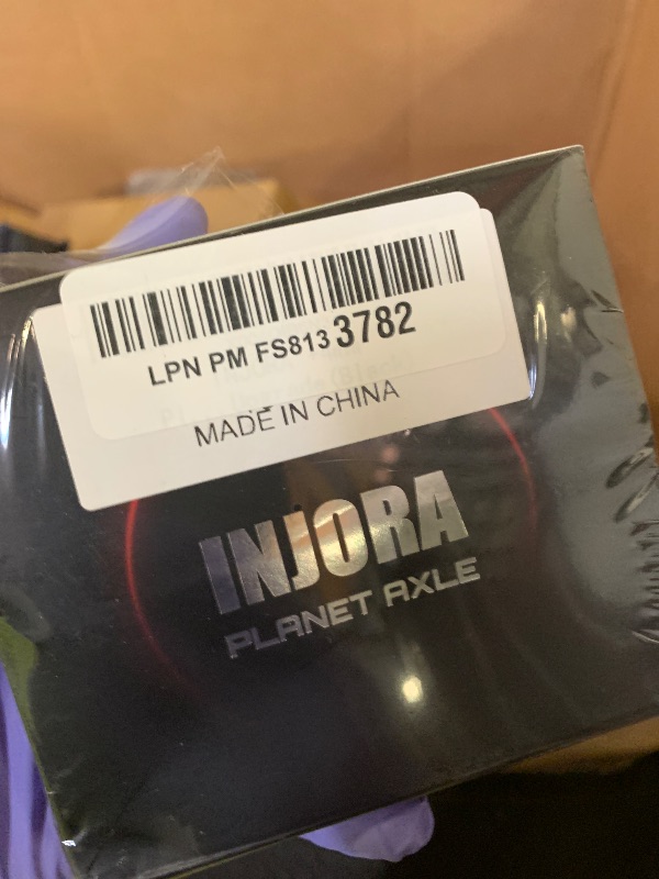 Photo 1 of INJORA +4mm Planet Front Rear Axles with Double Joint Shafts & Brass Steering Knuckles for 1/24 Axial SCX24 Upgrade(Black)