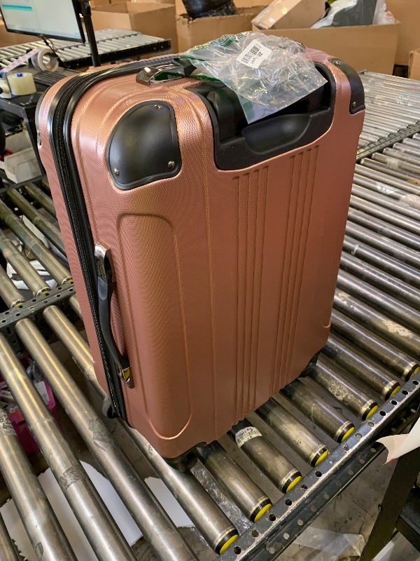 Photo 1 of Kenneth Cole REACTION Out of Bounds Lightweight Hardshell 4-Wheel Spinner Luggage, Rose Gold, 20-Inch Carry On