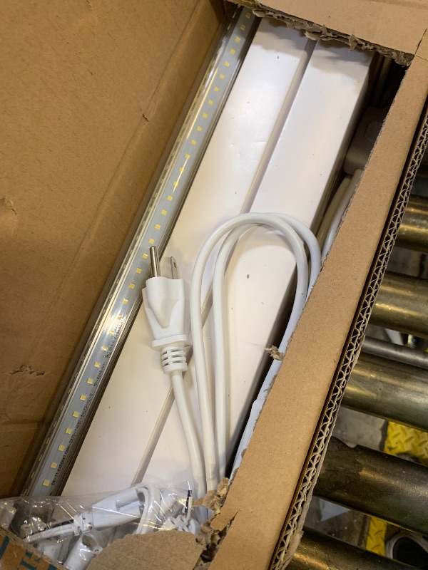 Photo 1 of (12-Pack) LED Shop Light 6FT, 60W High Output 8000LM, 6000K Daylight, V-Shaped Linkable LED Light Fixture for Utility Shop, T8 Integrated Shop Light for Garage, Basement, Warehouse, ETL Listed