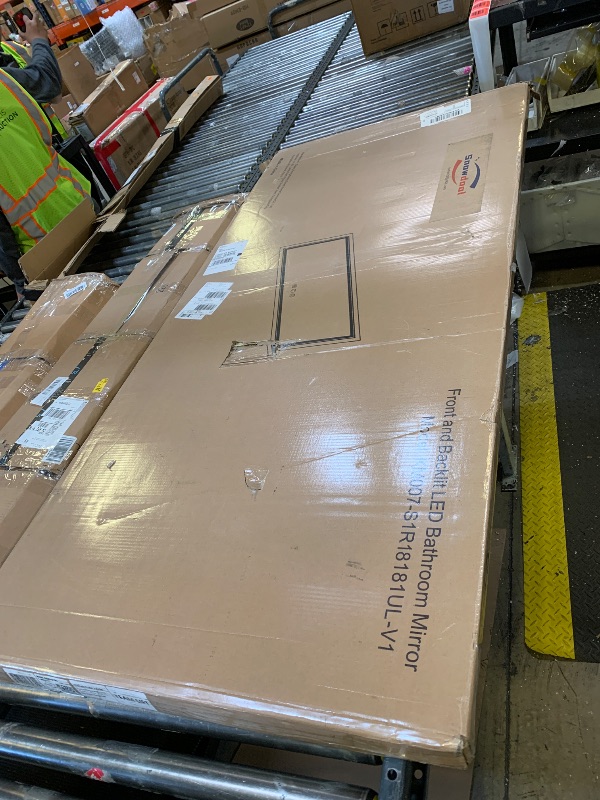 Photo 1 of Snowdool LED Bathroom Mirror, 72"X32" with Front and Backlit, Anti-Fog, Large Bathroom Vanity Mirror for Wall, Memory Function, Stepless Dimmable, Tempered Glass (Horizontal/Vertical)