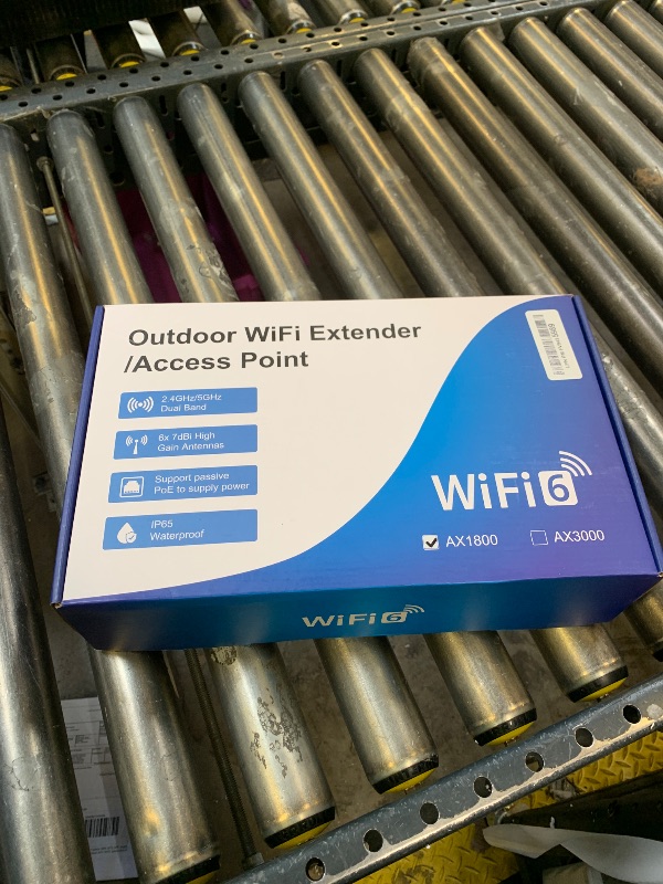 Photo 1 of AX1800 Outdoor WiFi 6 Extender, Long Range Outdoor WiFi Extender Signal Booster, Outdoor WiFi Access Point, IP67 Weatherproof, PoE Power Supply, for Starlink, Patio, Camping, Yard, RV