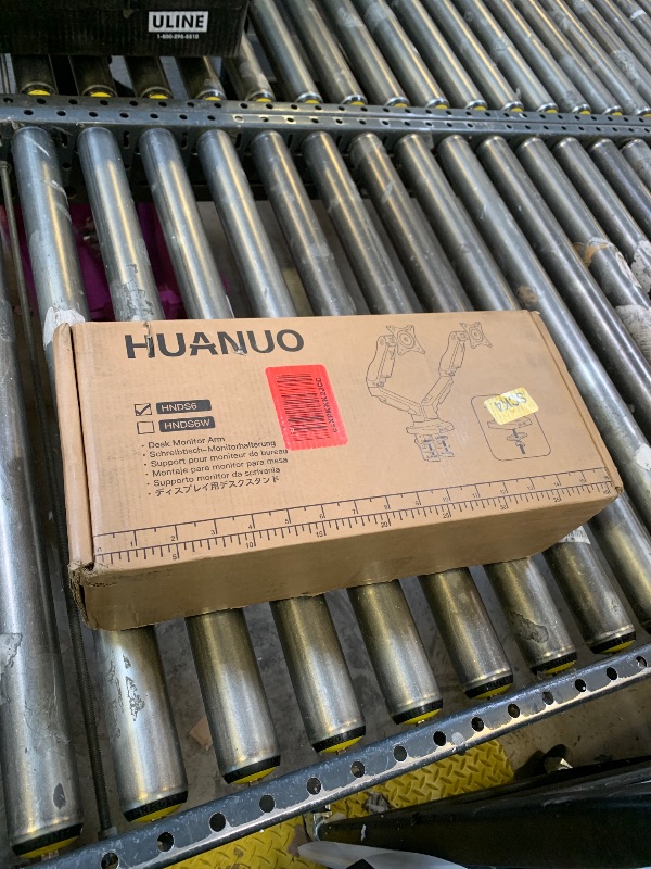 Photo 1 of HUANUO Dual Monitor Stand, Fully Adjustable Gaming Monitor Desk Mount for 13–32? Computer Screens, Full Motion VESA 75x75/100x100 with C-Clamp & Grommet Base, Each Arm Holds 4.4 to 19.8 lbs