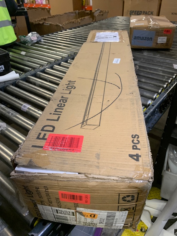 Photo 1 of 4FT LED Linear Lights 50/45/40/35/30W Up and Down Light, 3000/4000/5000K 4 Feet Commercial Shop Lighting for Office Garage Basement Shop Dining Room bar, Dimmable 4’ Architectural Fixture-4Pack