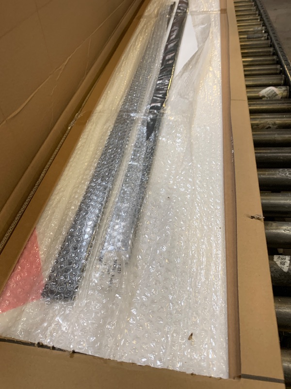 Photo 1 of ROYMELO Double 24×84 Inch Glass Barn Door Slab and 8ft Hardware Kit Included, 5 Frosted Glass, LVL Wood Panel Covered with White Water-Proof Scratch-Proof PVC Surface, Simple DIY Assembly