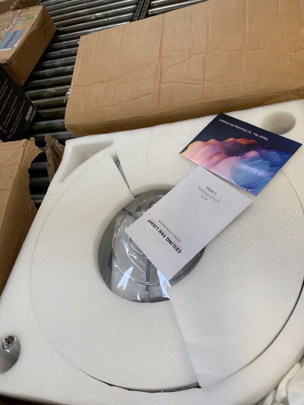 Photo 1 of PAFRUMGE 52" Dimmable Fandelier Crystal Ceiling Fans with Lights and Remote, Modern Chandelier Ceiling Fan with Invisible Retractable Blades for Bedroom Living Room Polished Chrome