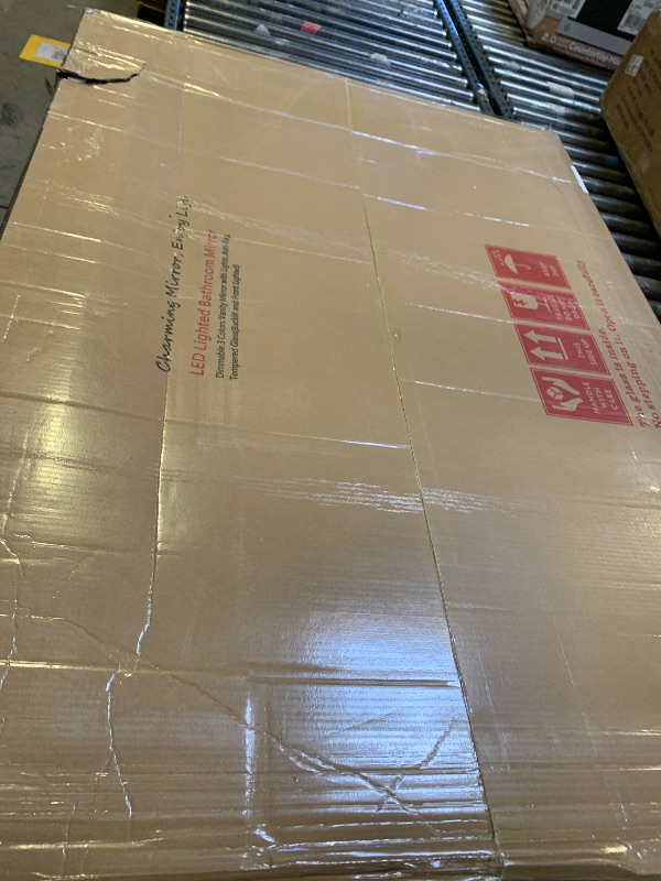 Photo 1 of SMIROR LED Bathroom Mirror with Lights 55"x 40", Rounded Rectangle Lighted Vanity Mirror for Wall, Front Lit and Backlit, 3 Colors, Dimmable, Anti-Fog, Tempered Glass (Horizontally/Vertically)