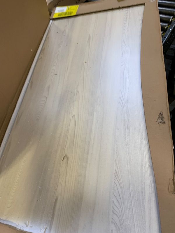 Photo 1 of **USED/DAMAGED** SRIAA Astra Computer Desk – 47” Modern Two-Tone Executive Style Desk with 4 Drawers, Spacious Worktop and Sleek Black & Light Wood Finish for Home Office. Solidly Built, Heavy-Duty Wooden Desk