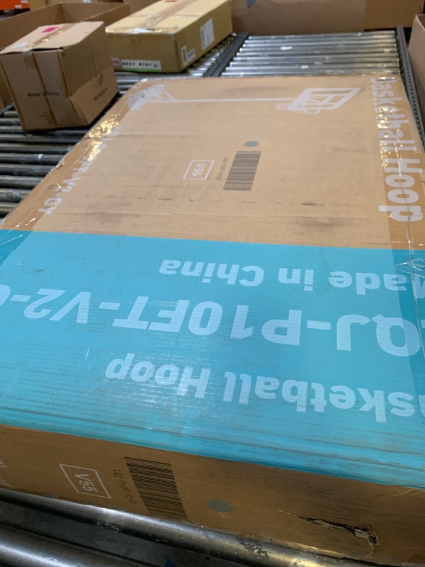 Photo 1 of AWII SPORT Portable Basketball Hoop Outdoor, 4.8-10FT Height Adjustable Basketball Hoop Goal System with 48 Inch Impact Backboard and Portable Wheels for Adults (48in Basic)