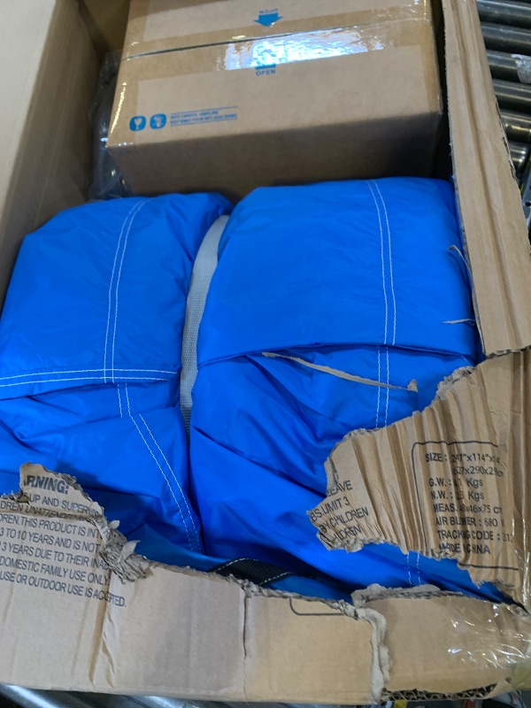 Photo 1 of Inflatable Bounce House for Kids, Water Bounce House with Double Slides Indoor Outdoor, Bounce House Water Slide with Air Blower for Park Backyard Party Birthday (with 750W Blower)