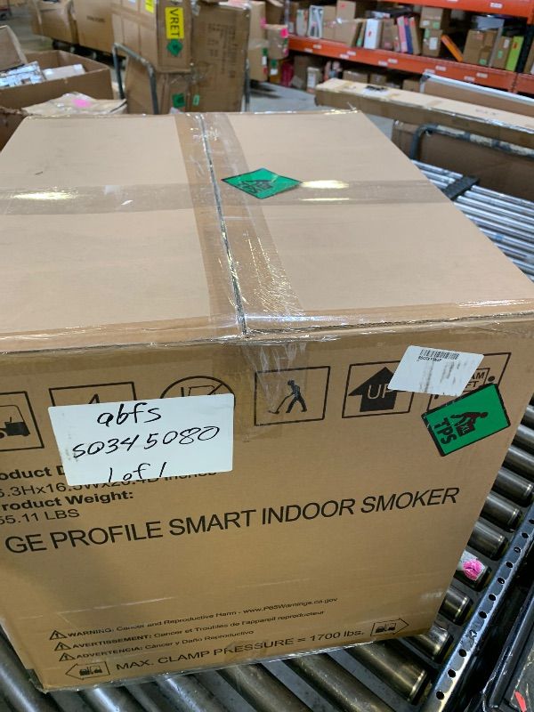 Photo 1 of GE Profile™ Smart Indoor Pellet Smoker, with Active Smoke Filtration, 5 Smoke Control Settings, WiFi Connected, Electric, Countertop BBQ Appliance, Black