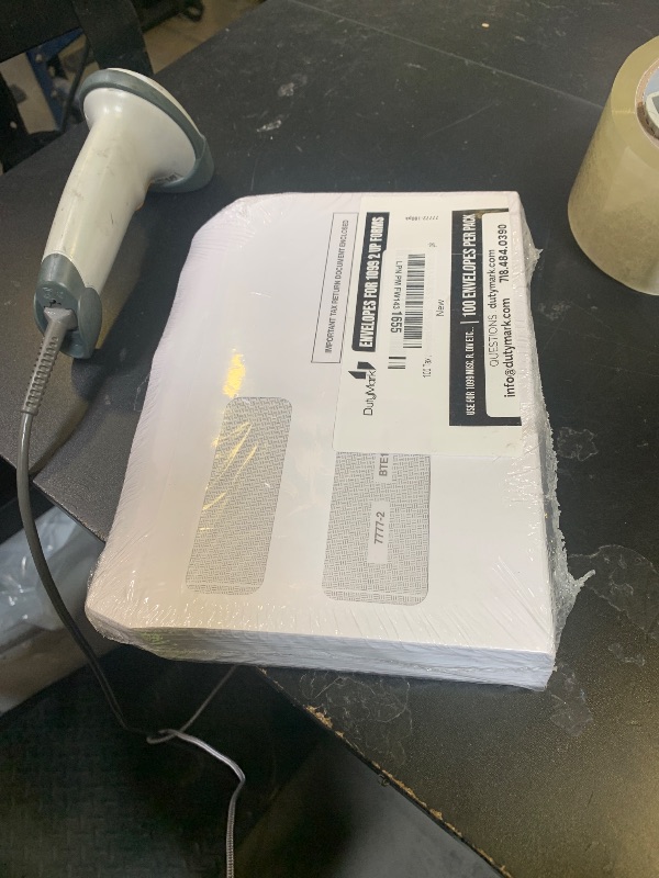 Photo 1 of 100 Tax 1099 Envelopes Self-Seal For 1099 MISC, 1099-R & DIV - INT, 1095, 1098, Double-Window Security tinded, For Quickbooks or Tax Software - 5 5/8 Inch x 9 Inch, 100 Envelopes