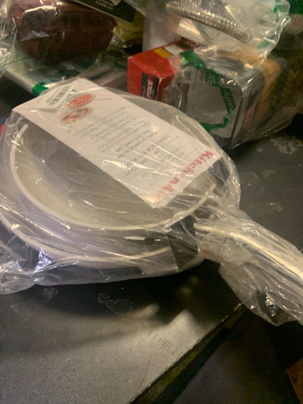 Photo 1 of KitchenAid Hard Anodized Ceramic Induction Nonstick Cookware 2-Piece Frying Pans/Skillet Set, Dishwasher Safe, 8.25 Inch and 10 Inch Non Stick Fry Pans with Stainless Steel Handles - Porcelain White