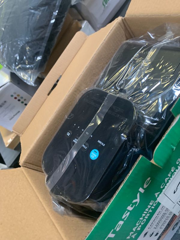 Photo 1 of Tastyle Single Serve Coffee Maker Hot and Iced with Bold Brew, Small Coffee Machine for K Cup and Ground, Fits 7.3'' Travel Mug, Brews up to 16 Oz, 5 Cup Sizes, for Office, RV& Hotel, Elegant Black